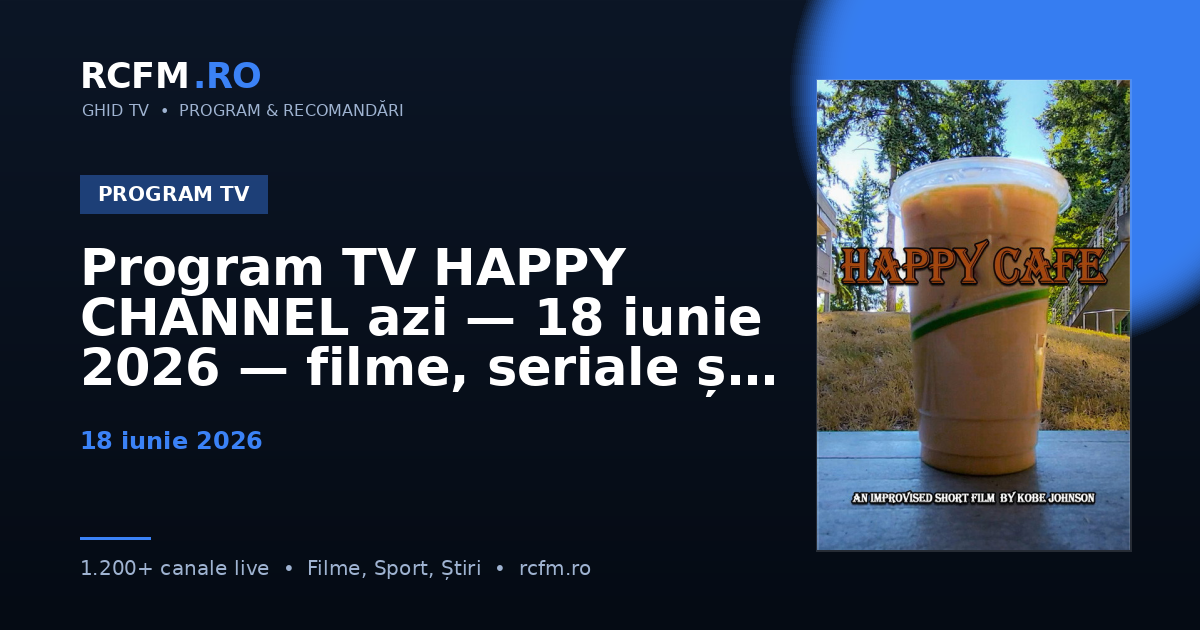 Program TV HAPPY CHANNEL azi — 18 iunie 2026 — filme, seriale și emisiuni