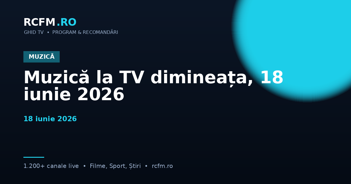 Muzică la TV dimineața, 18 iunie 2026